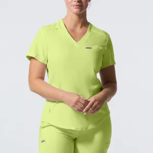 Forward LT101 Women's 2 Pocket V Neck Scrub Top Citron