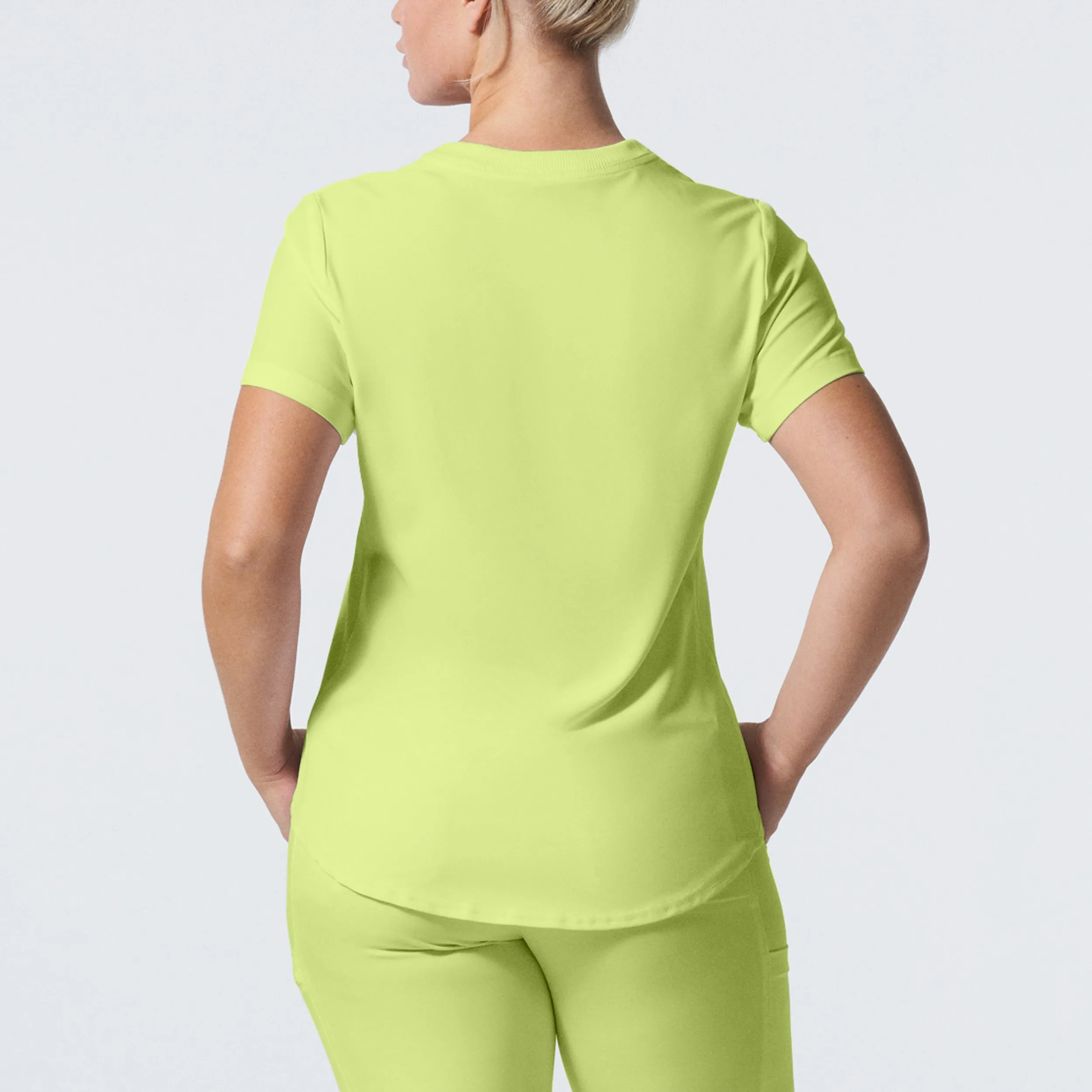 Forward LT101 Women's 2 Pocket V Neck Scrub Top Citron
