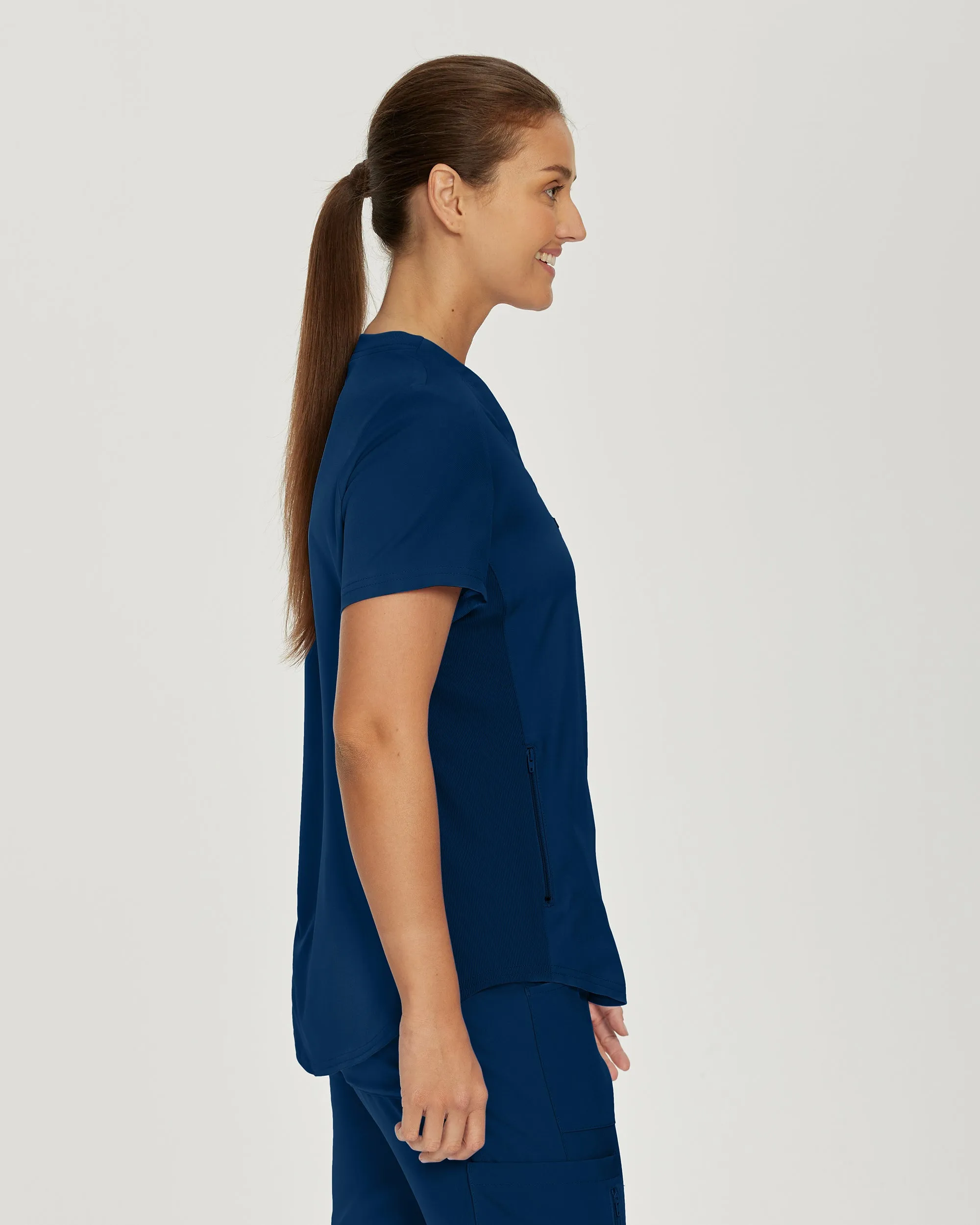 Forward LT101 Women's 2 Pocket V Neck Scrub Top Navy