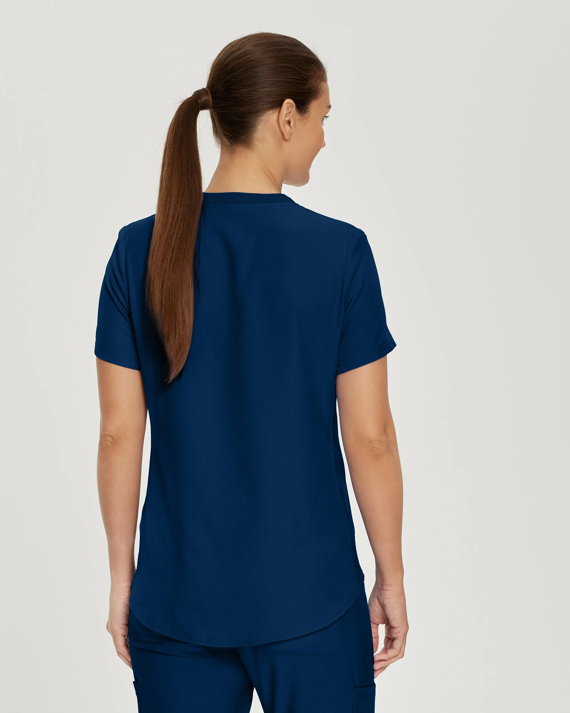 Forward LT101 Women's 2 Pocket V Neck Scrub Top Navy