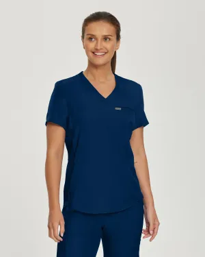 Forward LT101 Women's 2 Pocket V Neck Scrub Top Navy