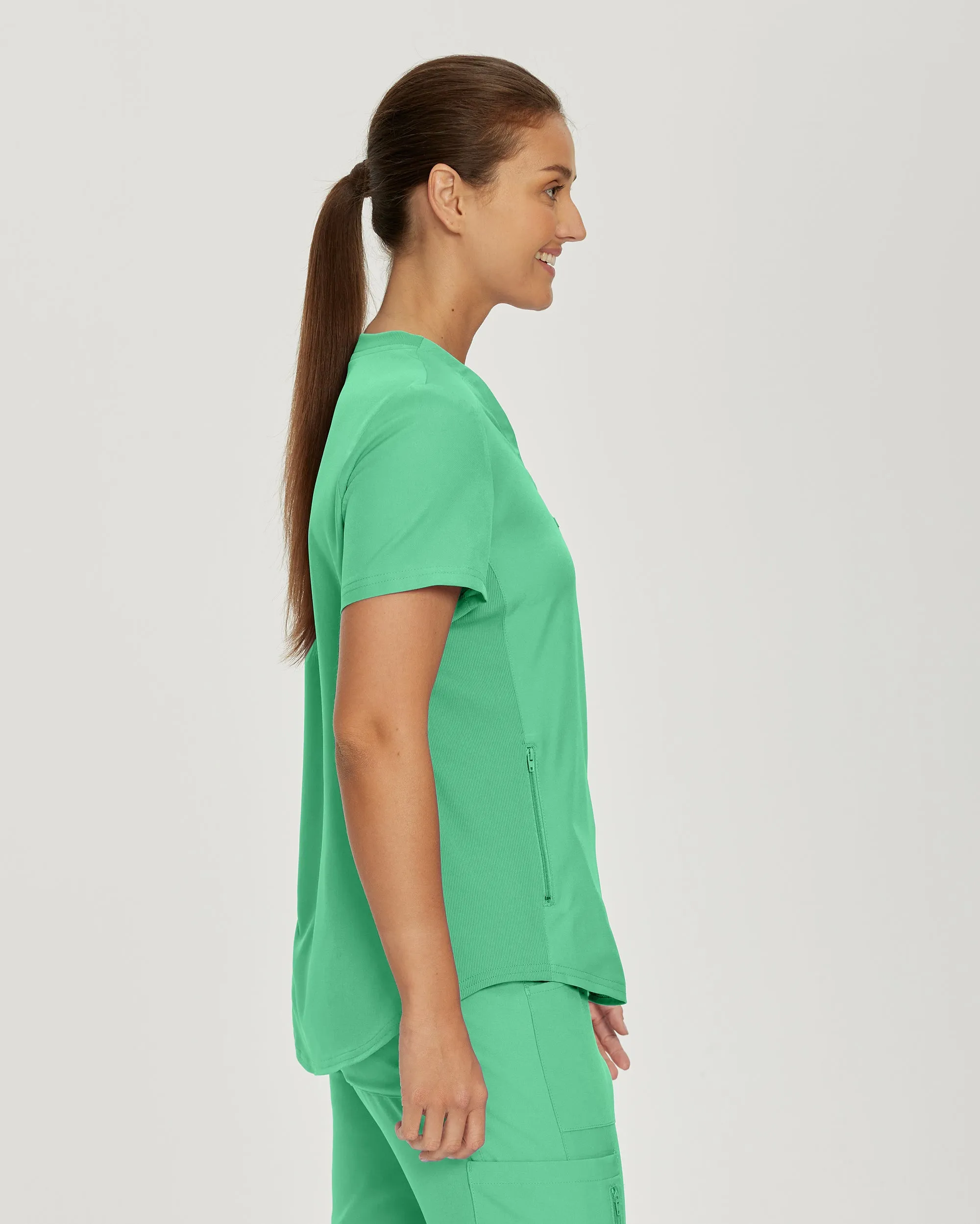 Forward LT101 Women's 2 Pocket V Neck Scrub Top Nu Green