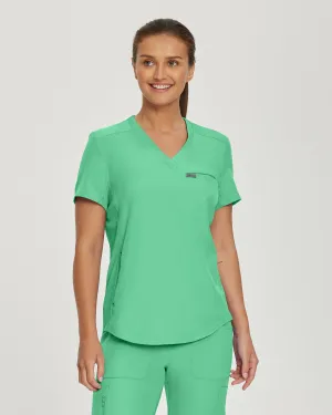 Forward LT101 Women's 2 Pocket V Neck Scrub Top Nu Green