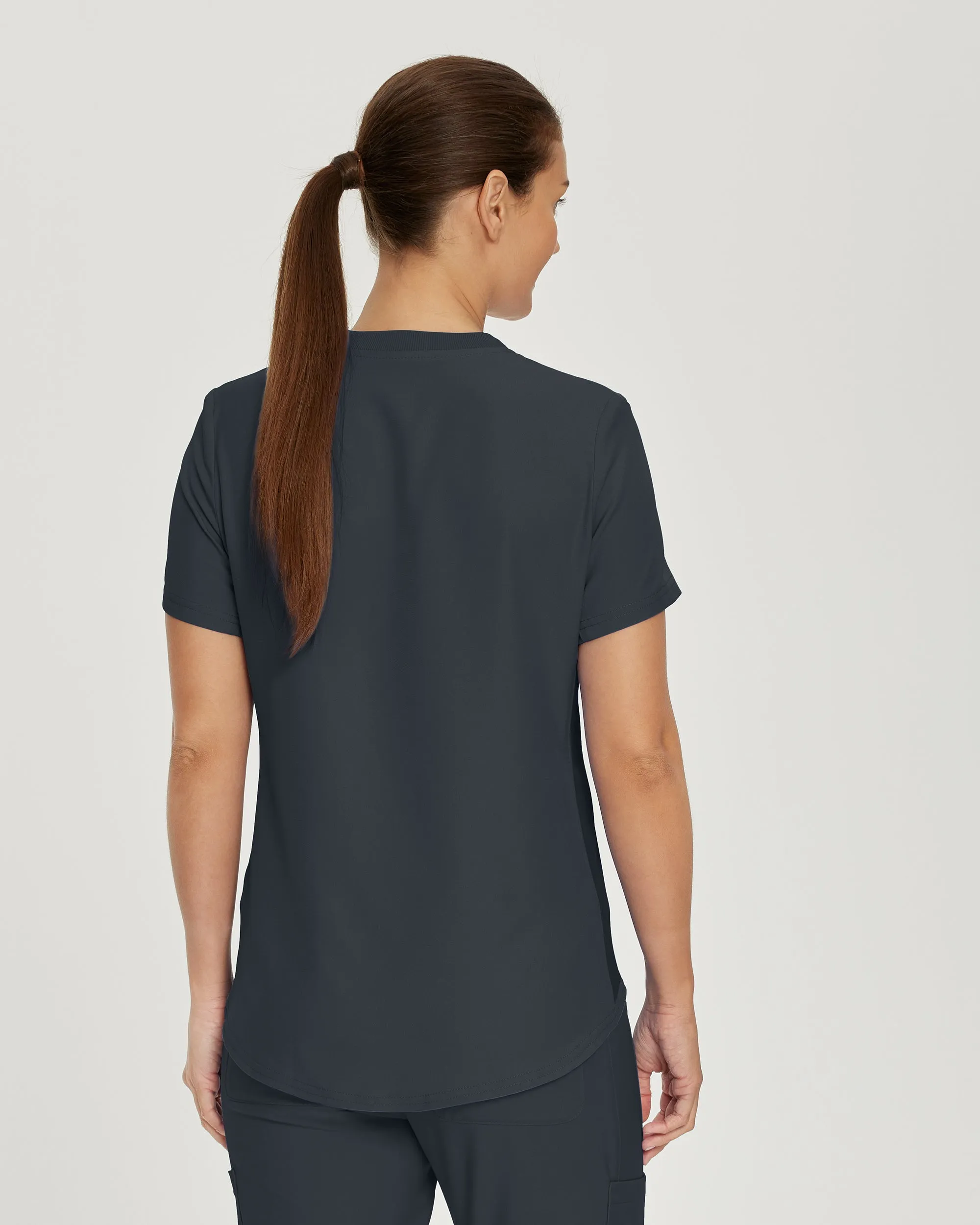 Forward LT101 Women's 2 Pocket V Neck Scrub Top Pewter