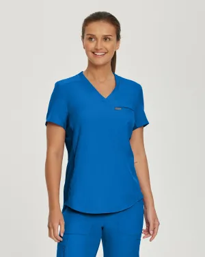 Forward LT101 Women's 2 Pocket V Neck Scrub Top Royal