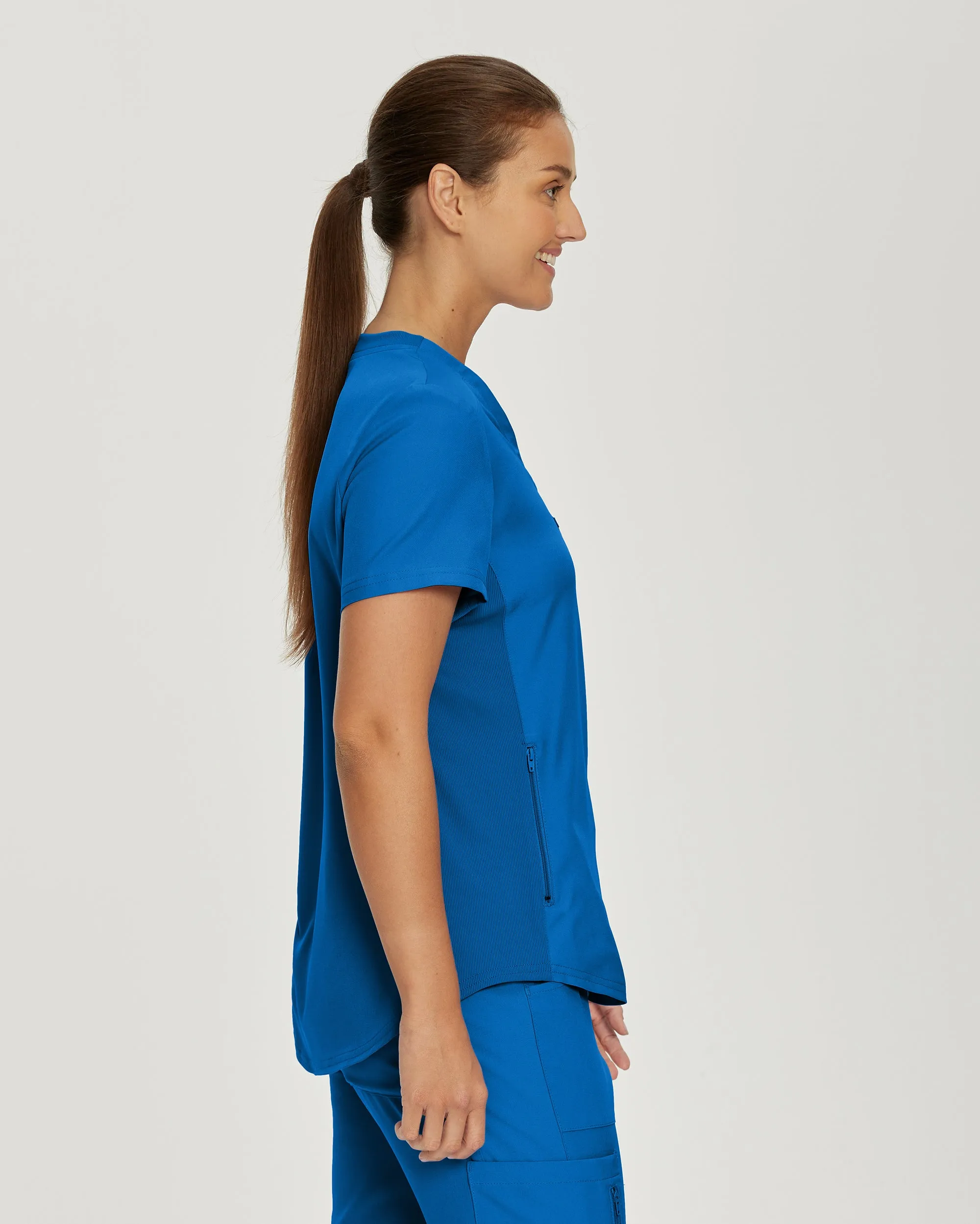 Forward LT101 Women's 2 Pocket V Neck Scrub Top Royal