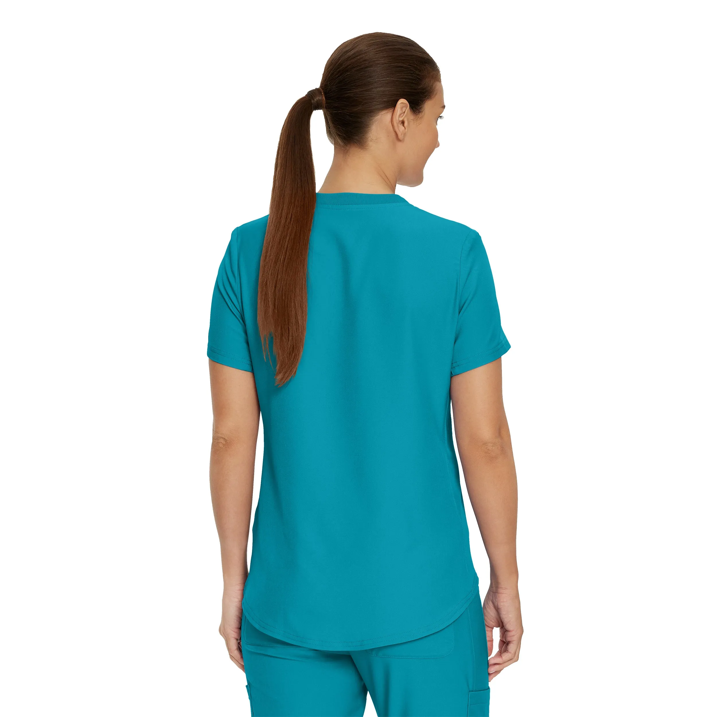 Forward LT101 Women's 2 Pocket V Neck Scrub Top Teal