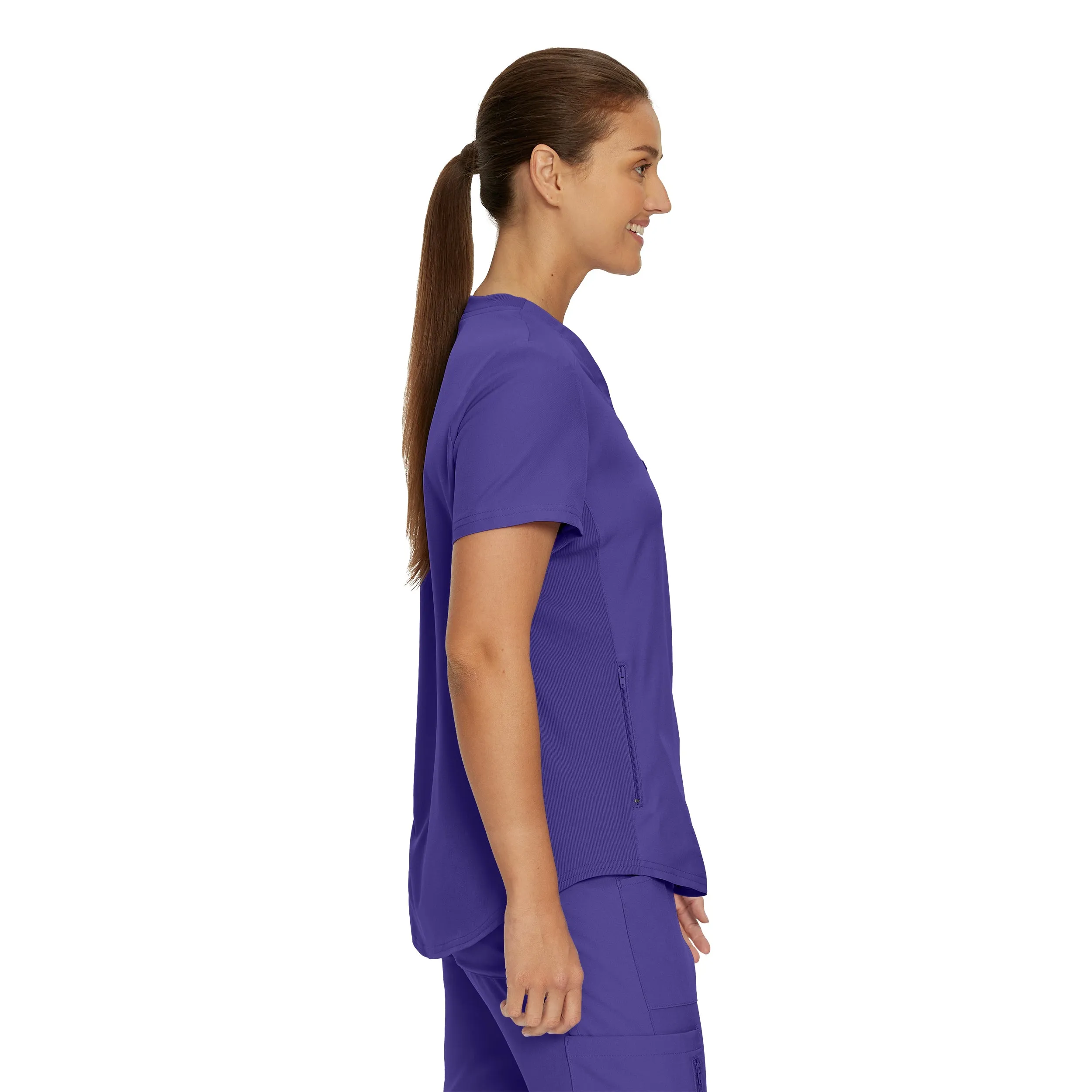 Forward LT101 Women's 2 Pocket V Neck Scrub Top Ultra Violet
