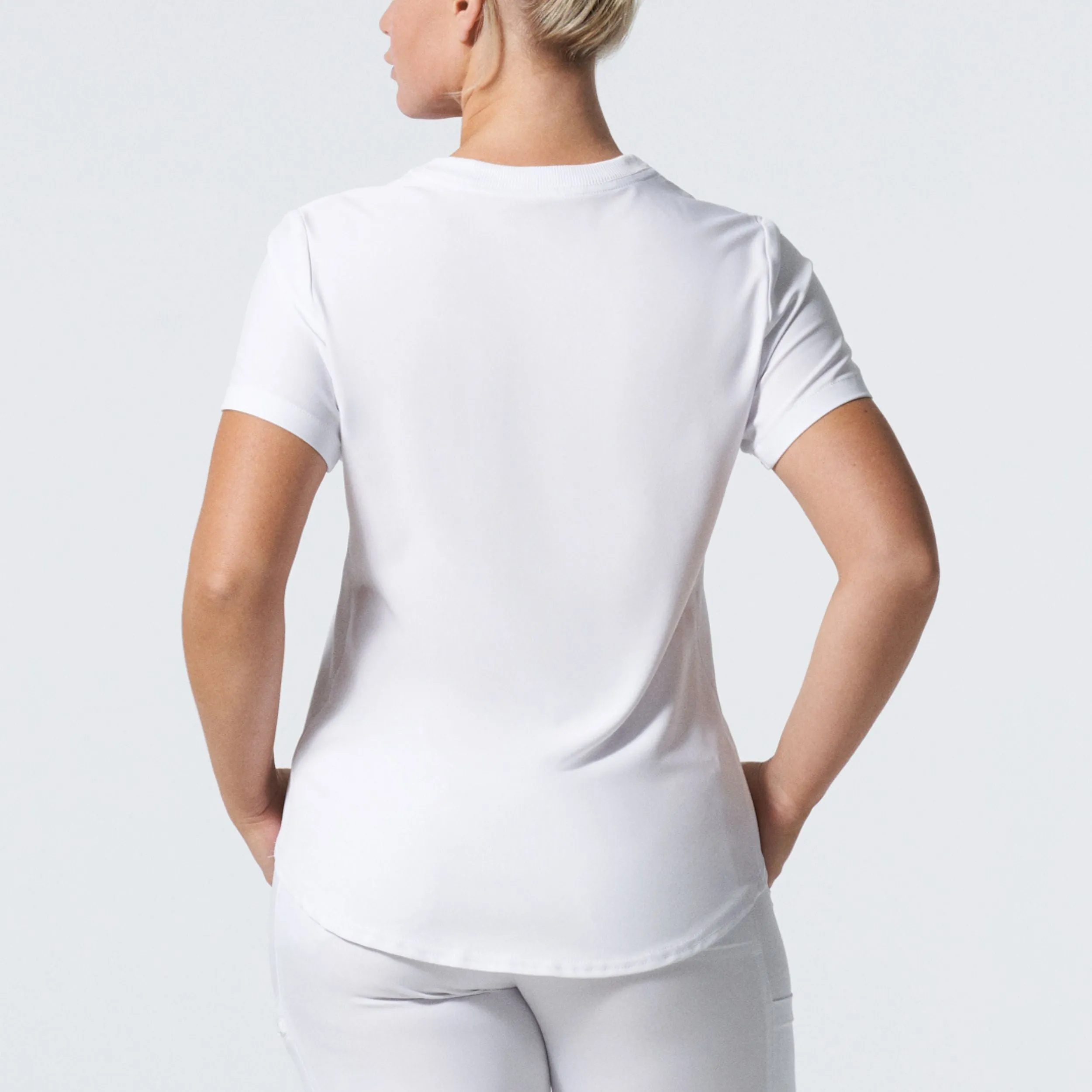 Forward LT101 Women's 2 Pocket V Neck Scrub Top White