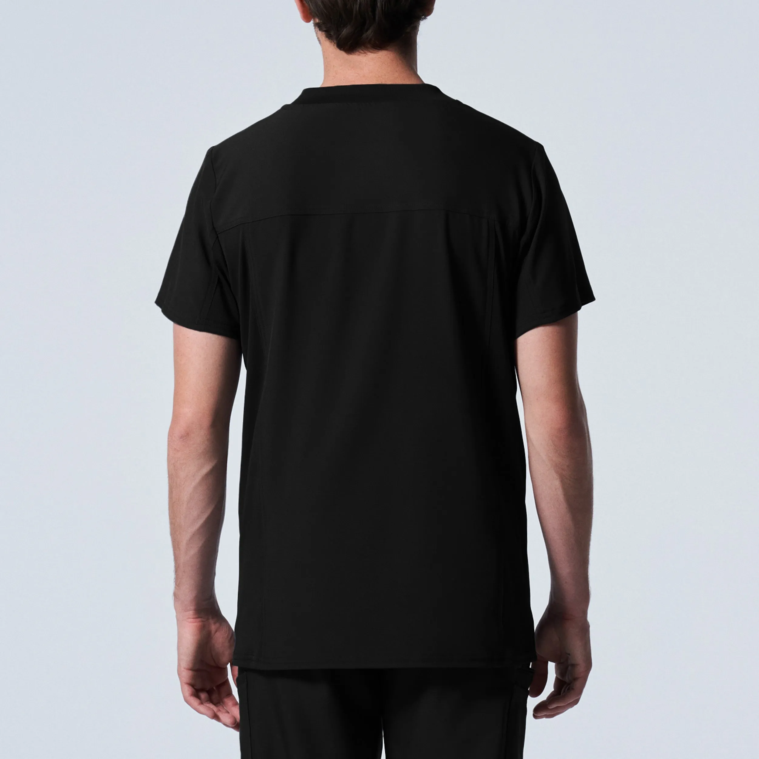 Forward LT110 Men's 4 Pocket V Neck Scrub Top Black