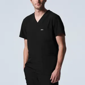 Forward LT110 Men's 4 Pocket V Neck Scrub Top Black