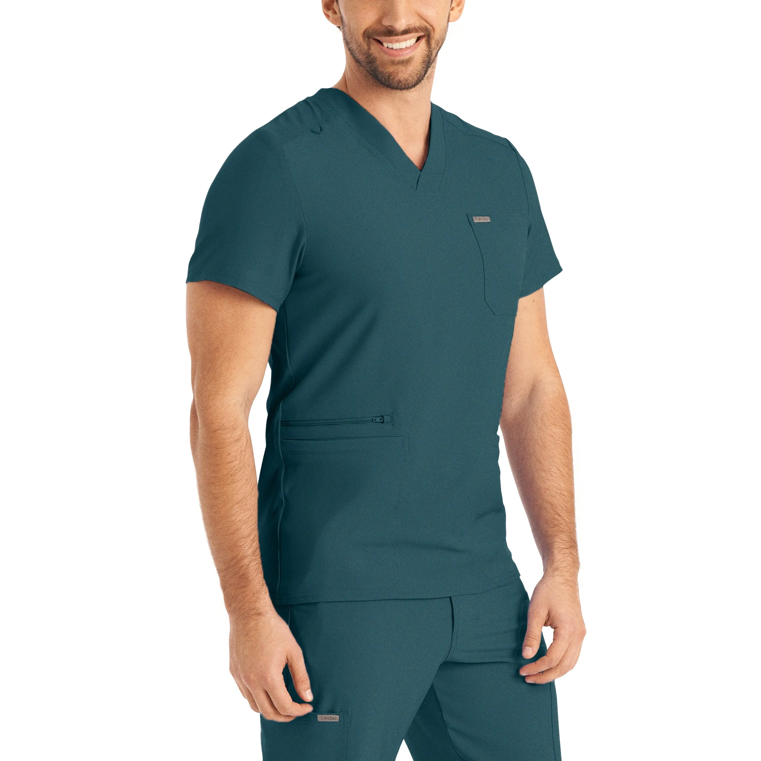 Forward LT110 Men's 4 Pocket V Neck Scrub Top Caribbean