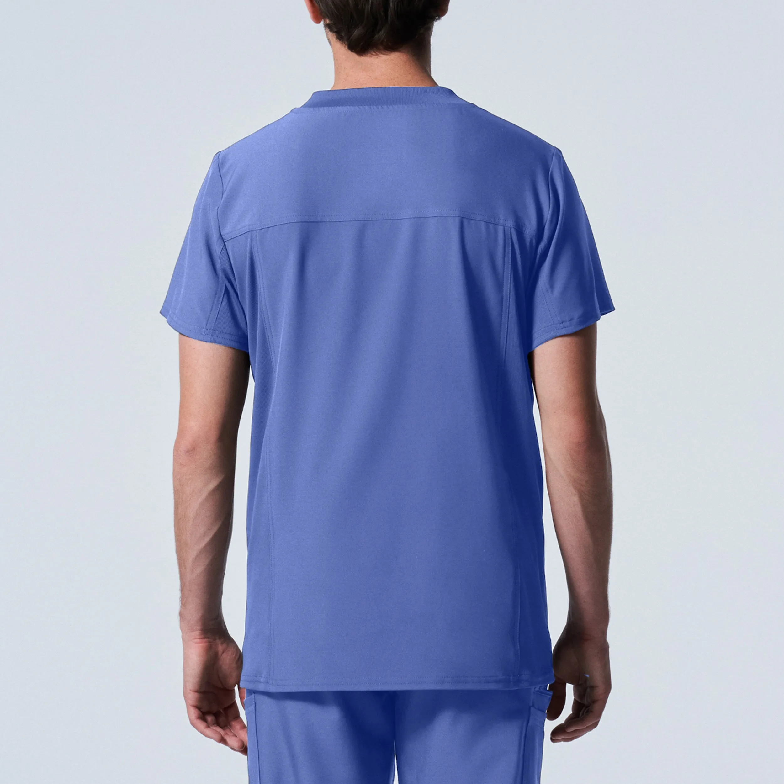 Forward LT110 Men's 4 Pocket V Neck Scrub Top Ceil Blue