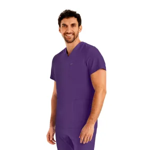 Forward LT110 Men's 4 Pocket V Neck Scrub Top Eggplant