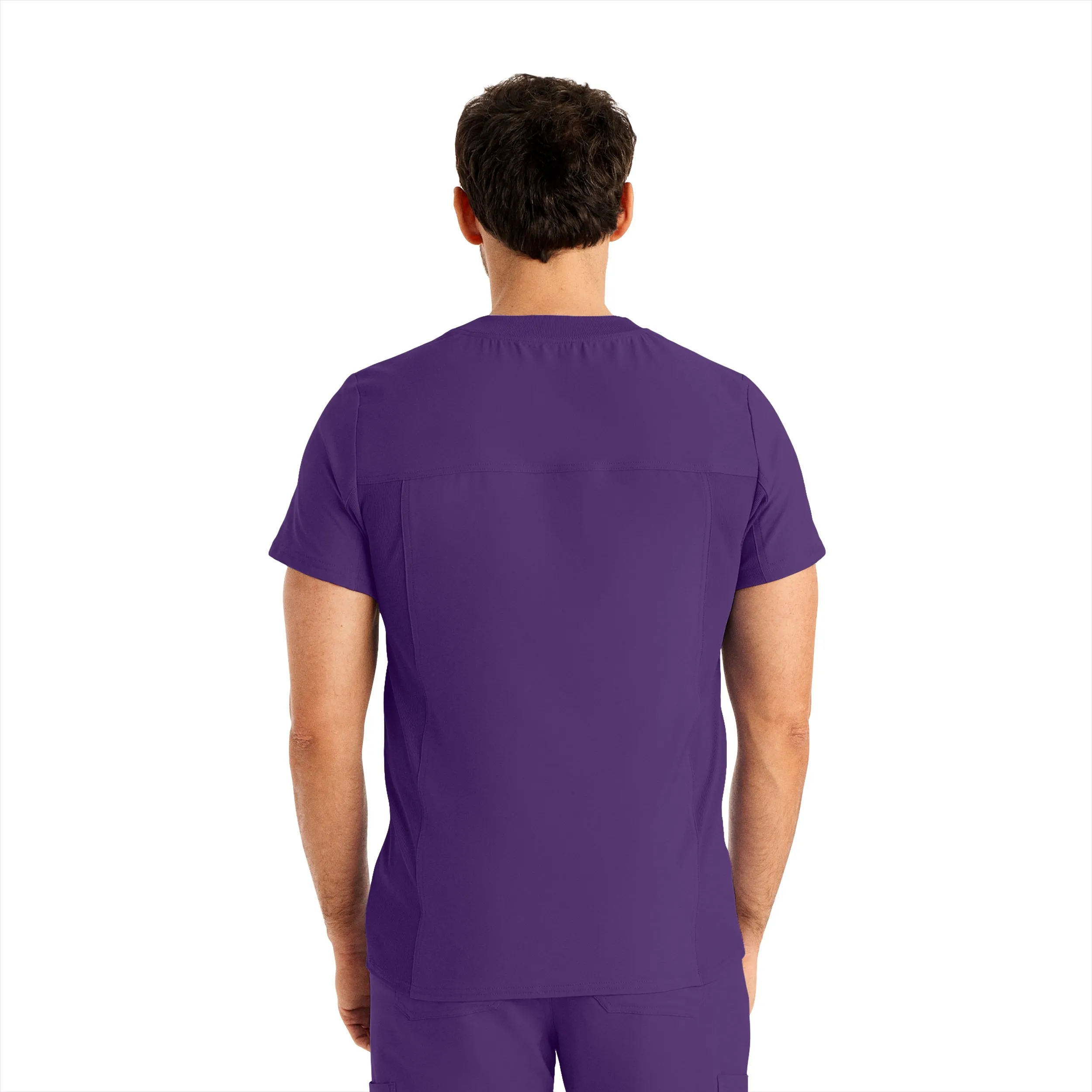 Forward LT110 Men's 4 Pocket V Neck Scrub Top Eggplant