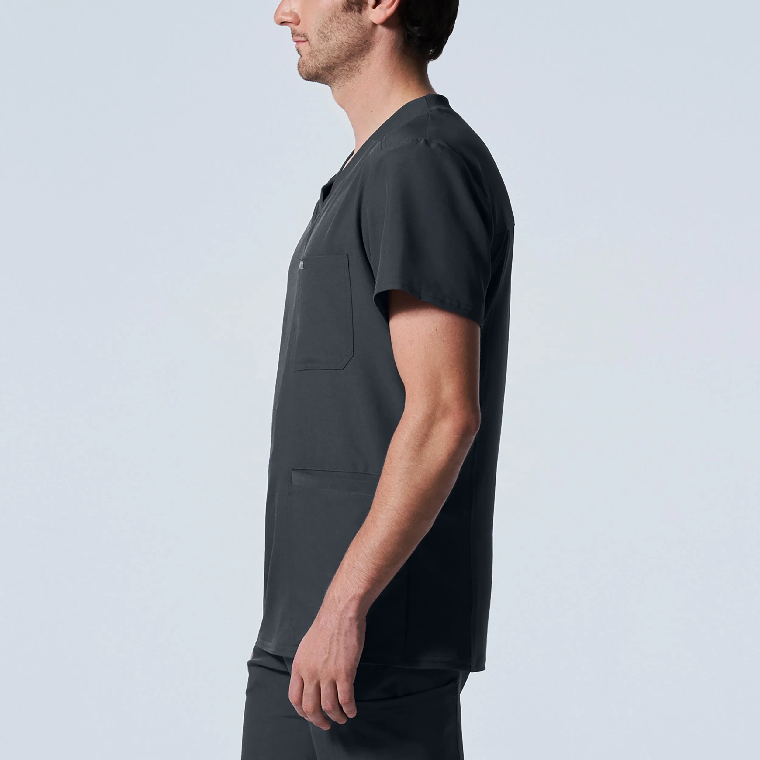 Forward LT110 Men's 4 Pocket V Neck Scrub Top Pewter