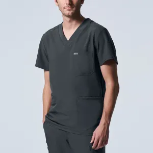 Forward LT110 Men's 4 Pocket V Neck Scrub Top Pewter