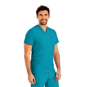 Forward LT110 Men's 4 Pocket V Neck Scrub Top Teal