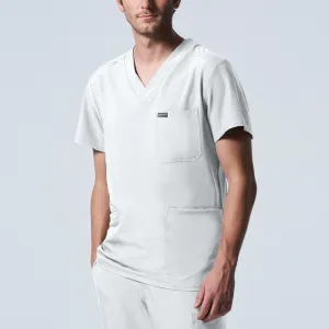 Forward LT110 Men's 4 Pocket V Neck Scrub Top White