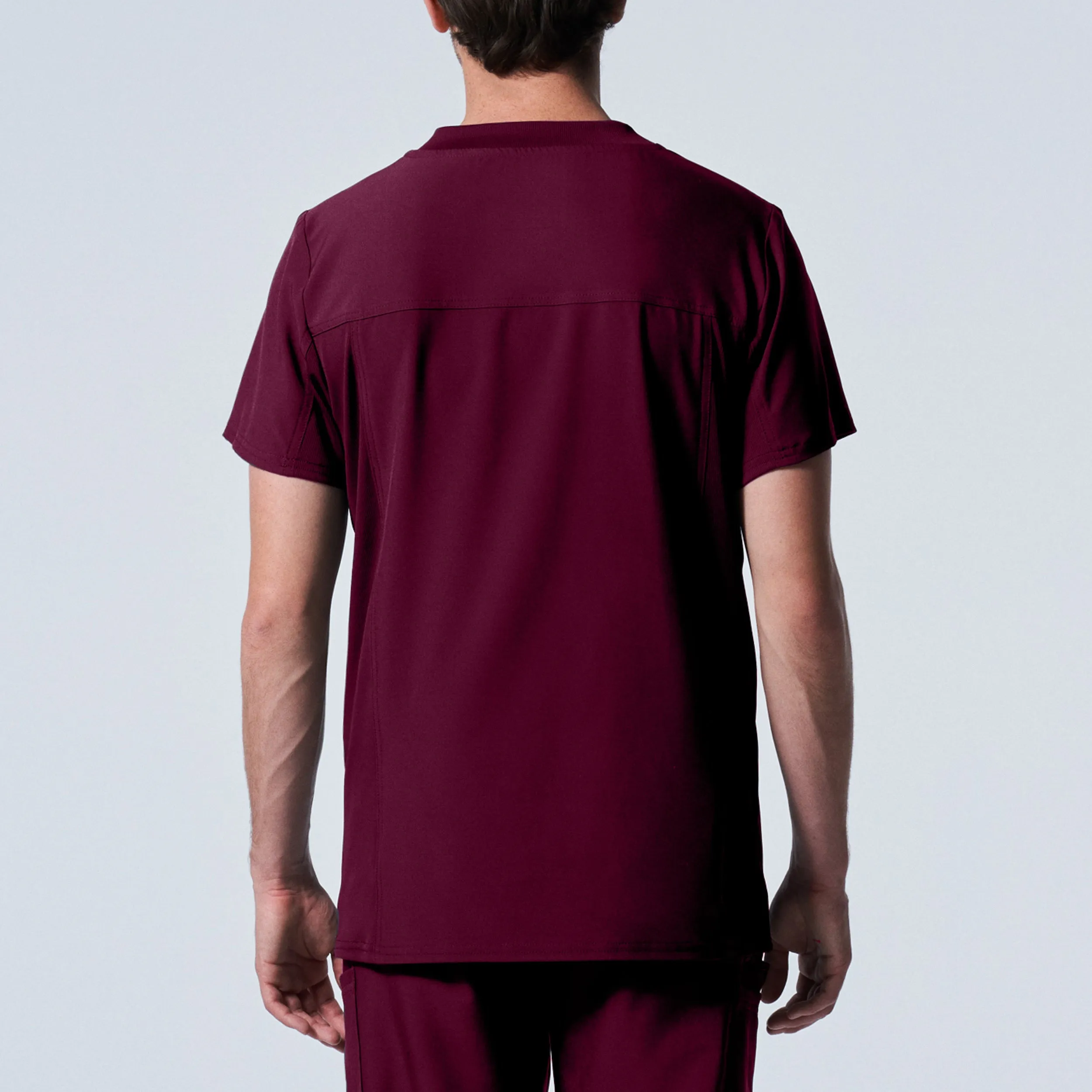 Forward LT110 Men's 4 Pocket V Neck Scrub Top Wine
