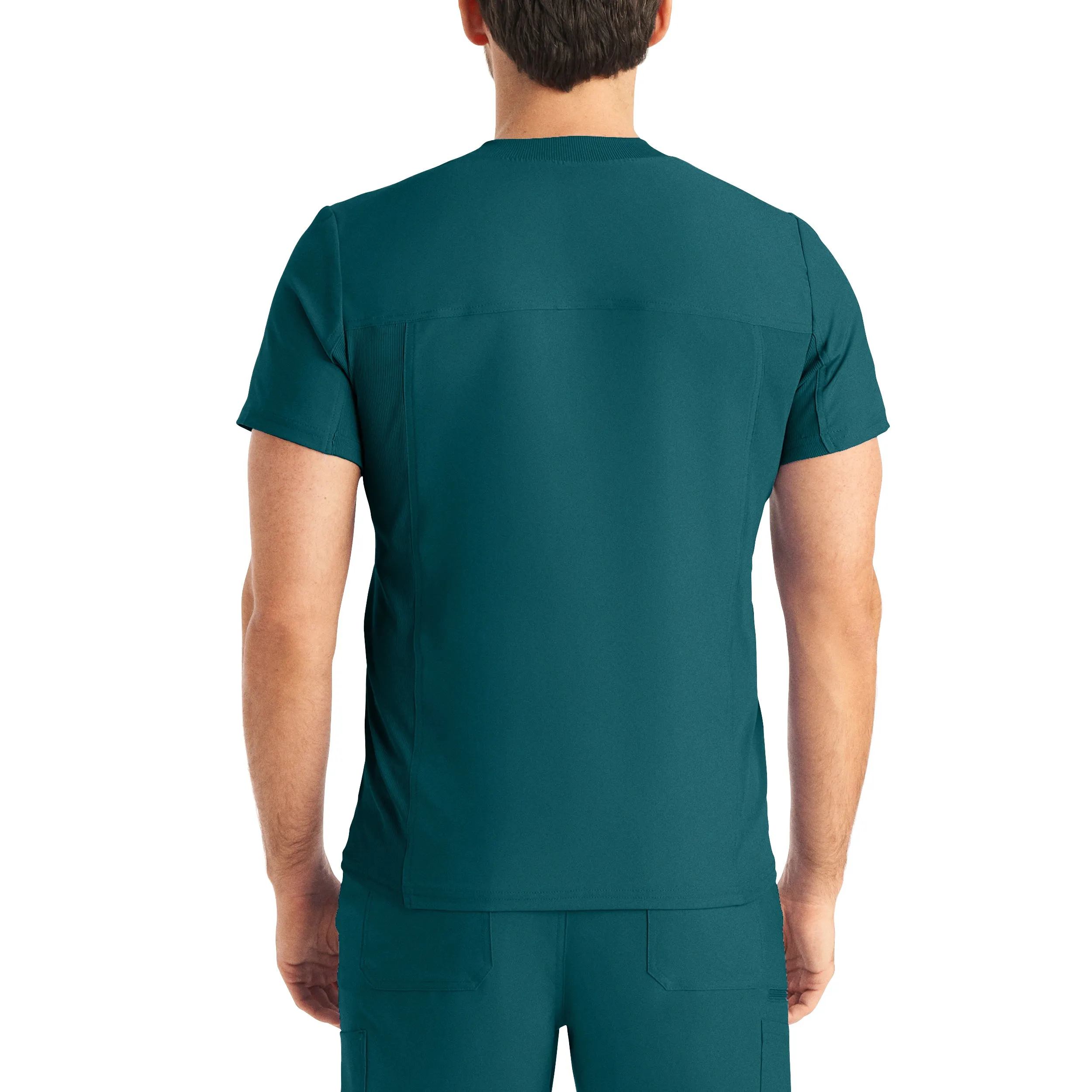 Forward LT111 Men's 2 Pocket V Neck Scrub Top Caribbean