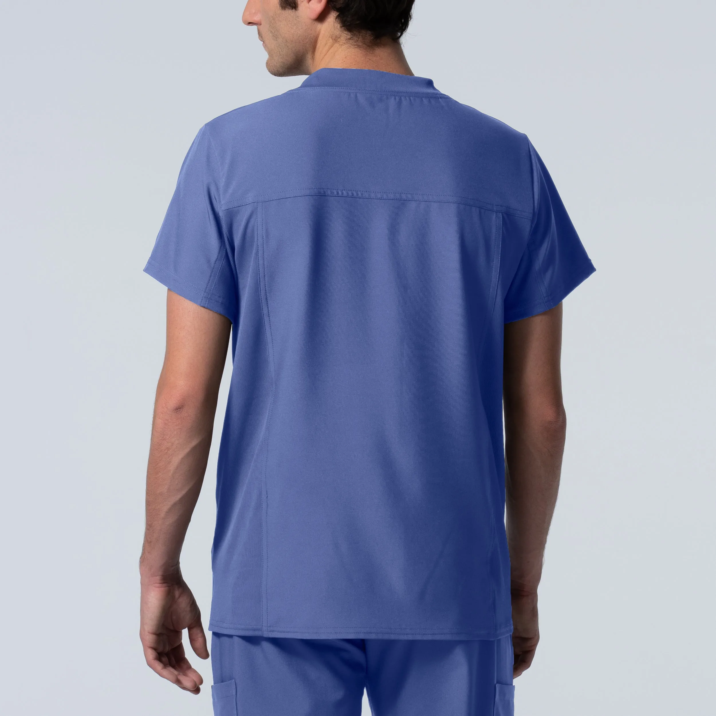 Forward LT111 Men's 2 Pocket V Neck Scrub Top Ceil Blue
