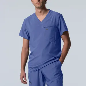 Forward LT111 Men's 2 Pocket V Neck Scrub Top Ceil Blue