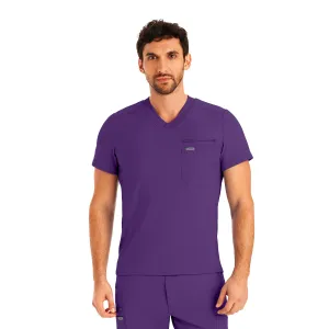 Forward LT111 Men's 2 Pocket V Neck Scrub Top Eggplant