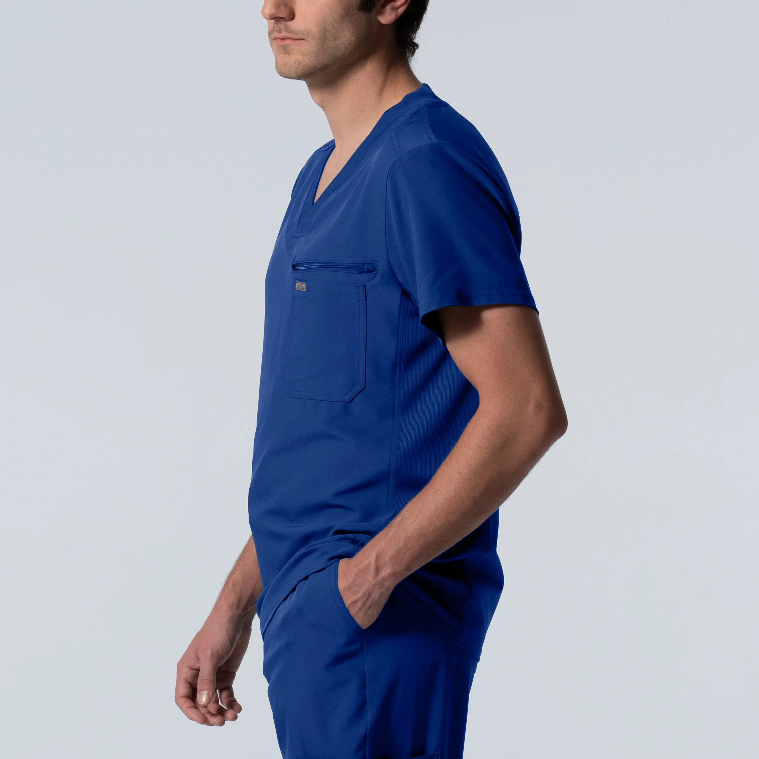 Forward LT111 Men's 2 Pocket V Neck Scrub Top Galaxy