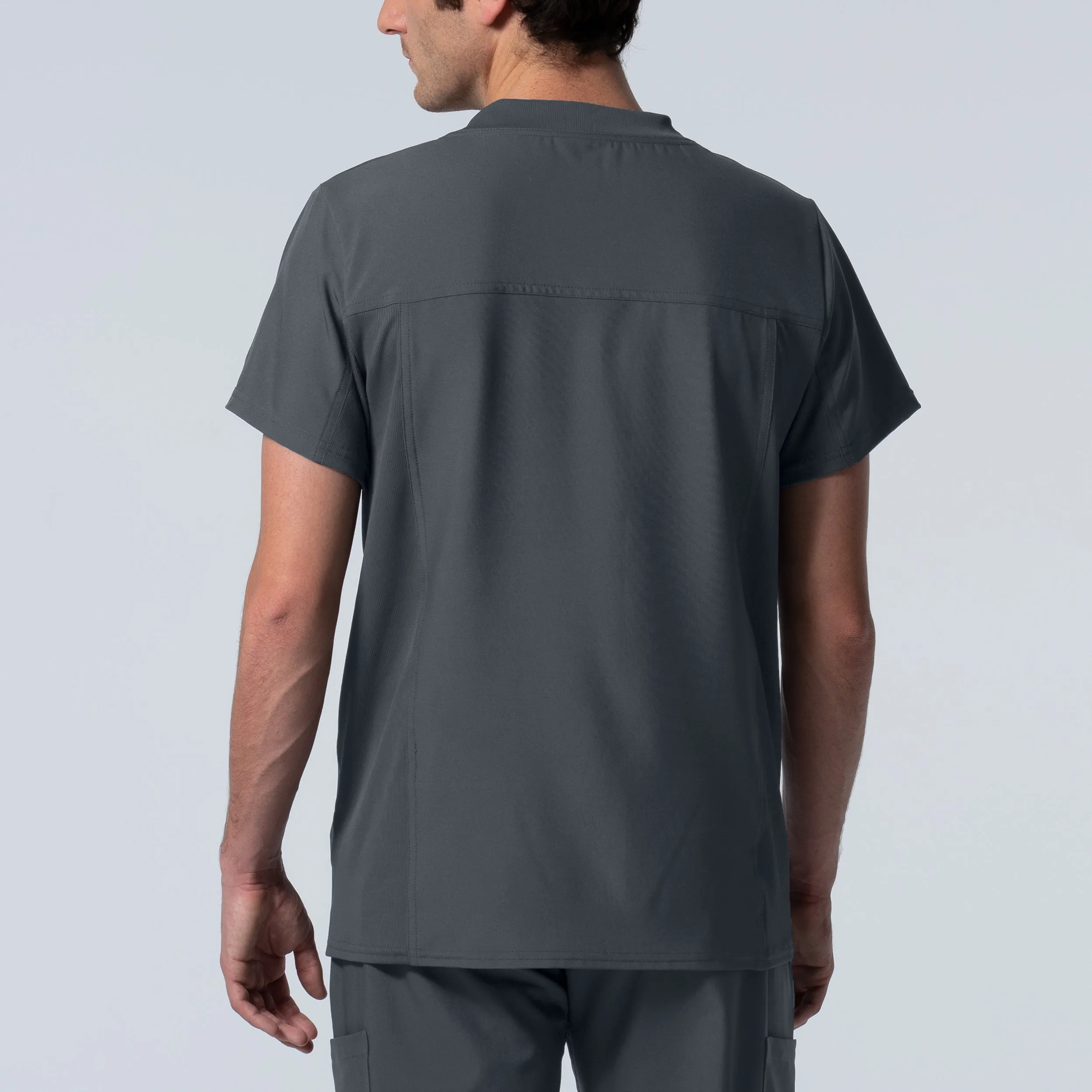 Forward LT111 Men's 2 Pocket V Neck Scrub Top Pewter