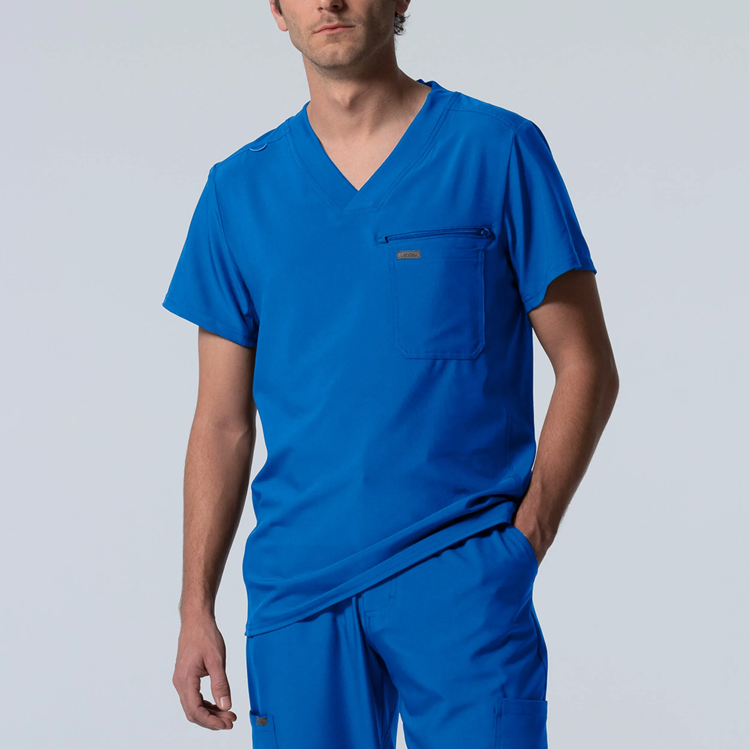 Forward LT111 Men's 2 Pocket V Neck Scrub Top Royal