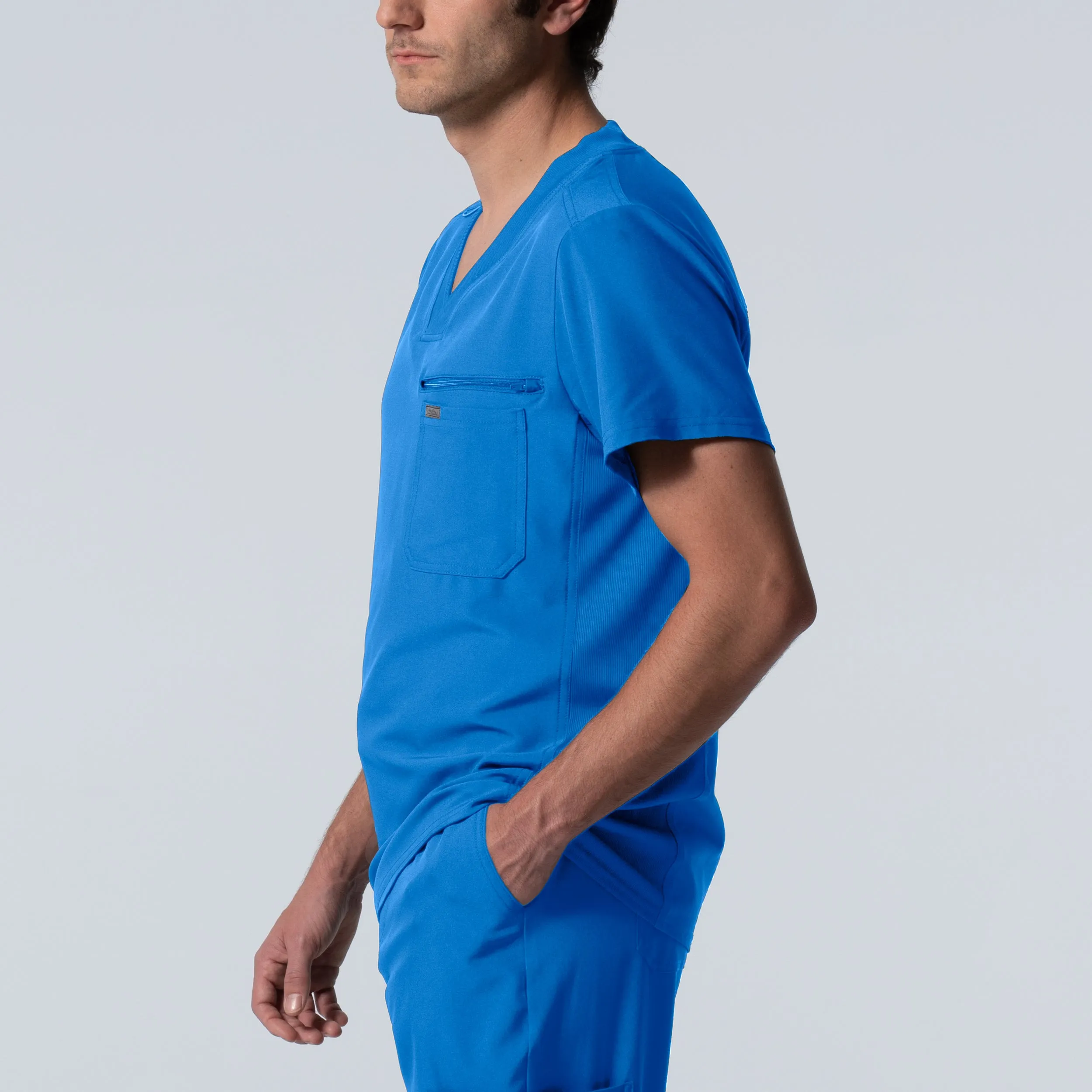 Forward LT111 Men's 2 Pocket V Neck Scrub Top Royal