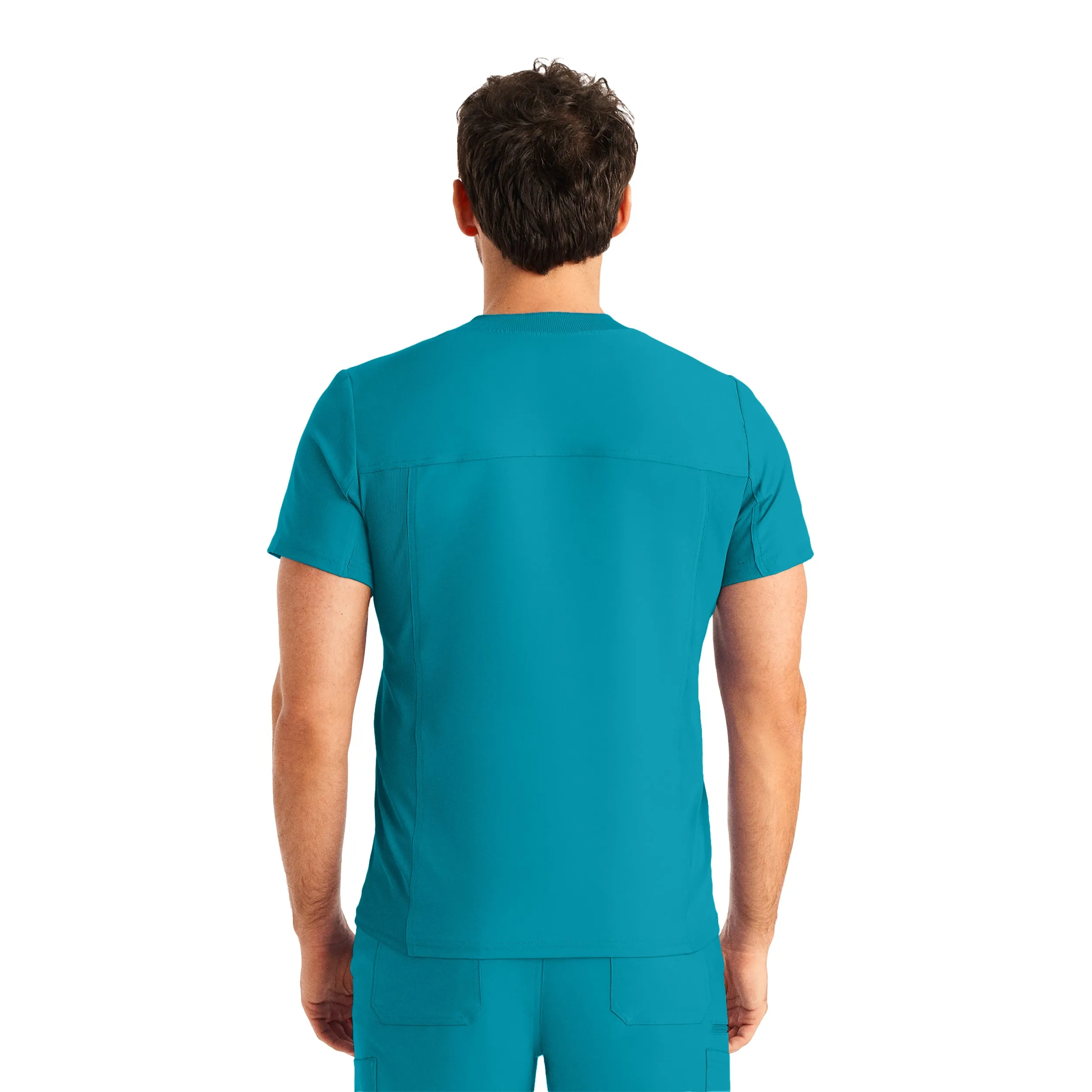Forward LT111 Men's 2 Pocket V Neck Scrub Top Teal