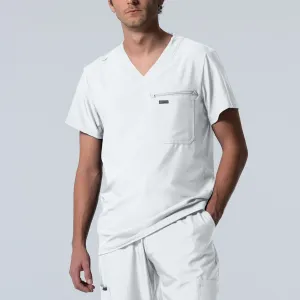 Forward LT111 Men's 2 Pocket V Neck Scrub Top White