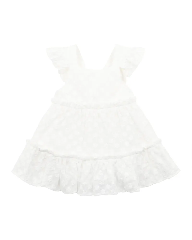 FOX & FINCH WHITE BUDGIE BRODERIE DRESS