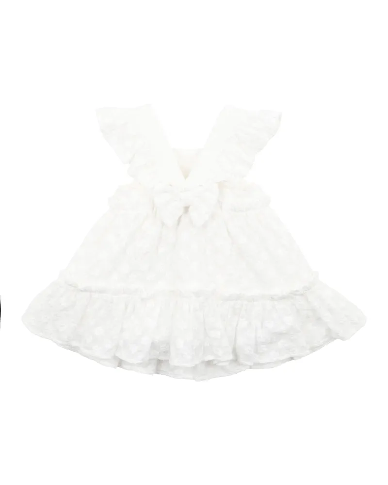 FOX & FINCH WHITE BUDGIE BRODERIE DRESS