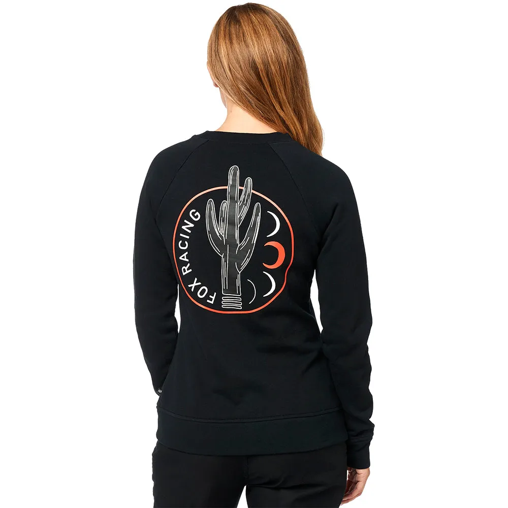 FOX WOMENS WILD N FREE CREW FLEECE [BLACK