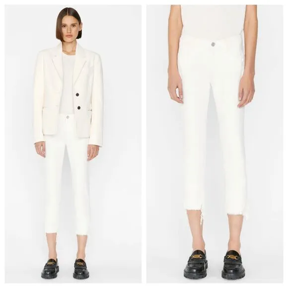 FRAME Denim Le High Straight Jeans in Au Natural Laskey