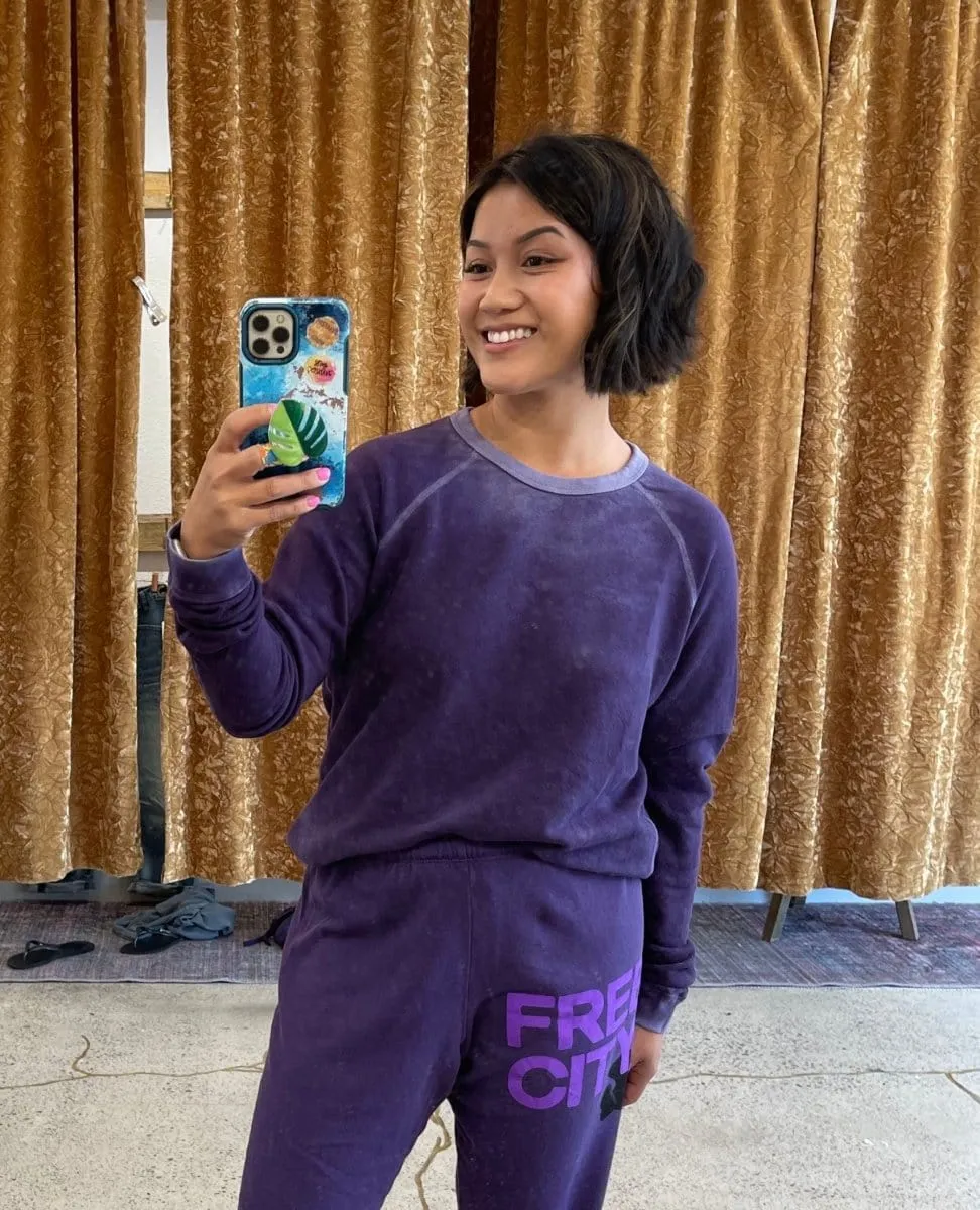 Free City Lucky Rabbit Sweatshirt Purple