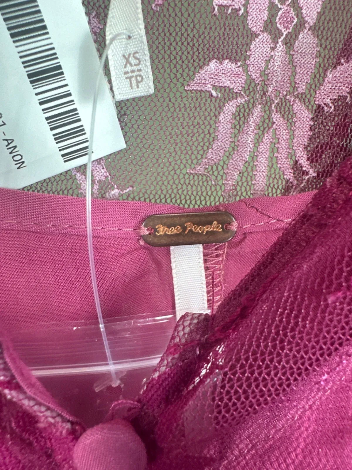 Free People Misty Plum Lace Maxi Dress XS