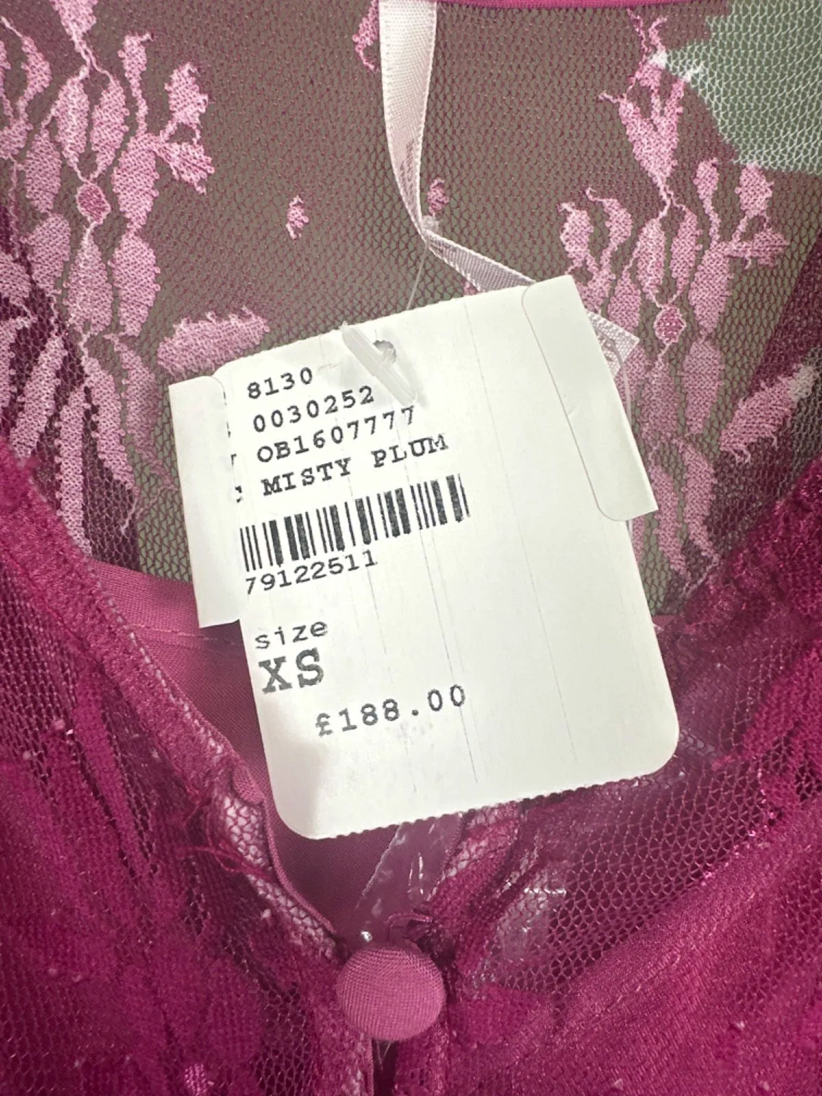 Free People Misty Plum Lace Maxi Dress XS