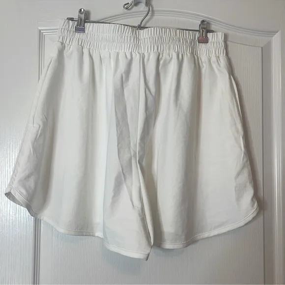 Free People Movement Athletic Gym Shorts White Large