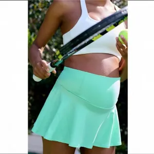 Free People Movement Hatch Pleats And Thank You Maternity Skort in Salted Lime