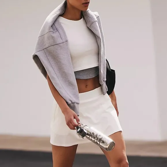 Free People White Hot Shot Skort Set XL