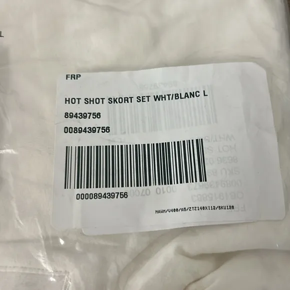 Free People White Hot Shot Skort Set XL