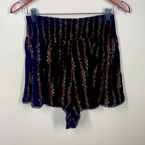 FREE PEOPLE Wild Love 2 Piece Short Set Black Combo