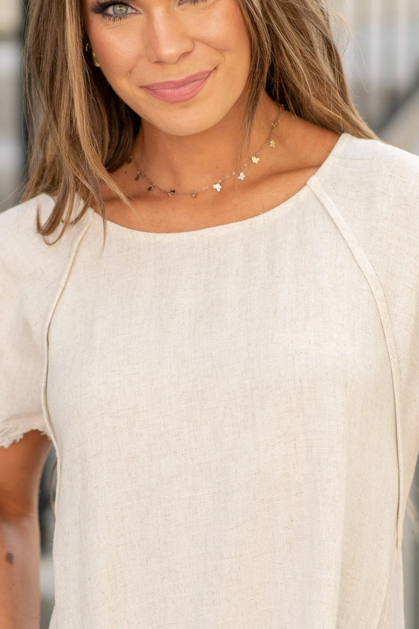 Fringe Edge High Low Flowy Dress with Pockets