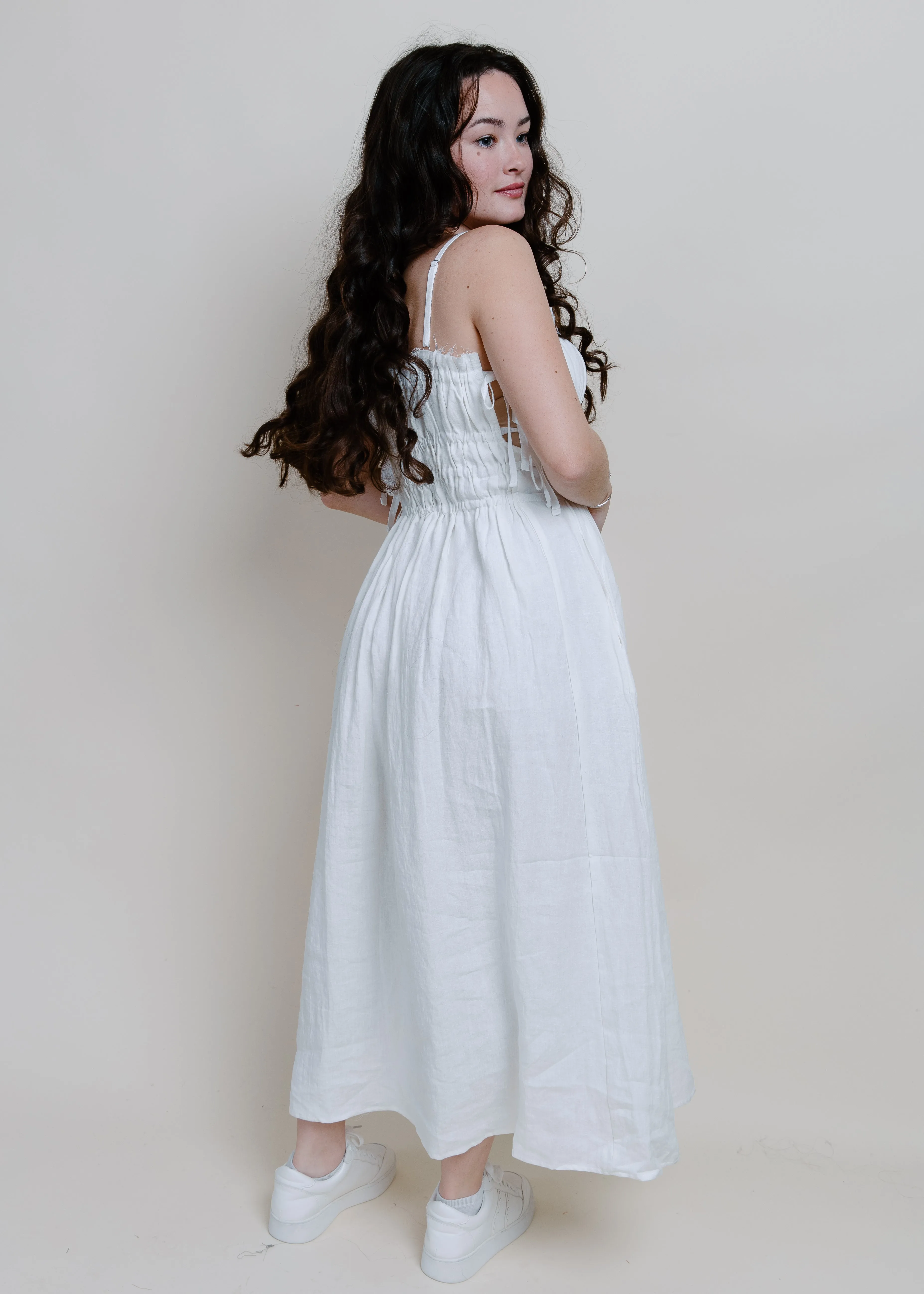 Gabrielle Midi Dress - Off White