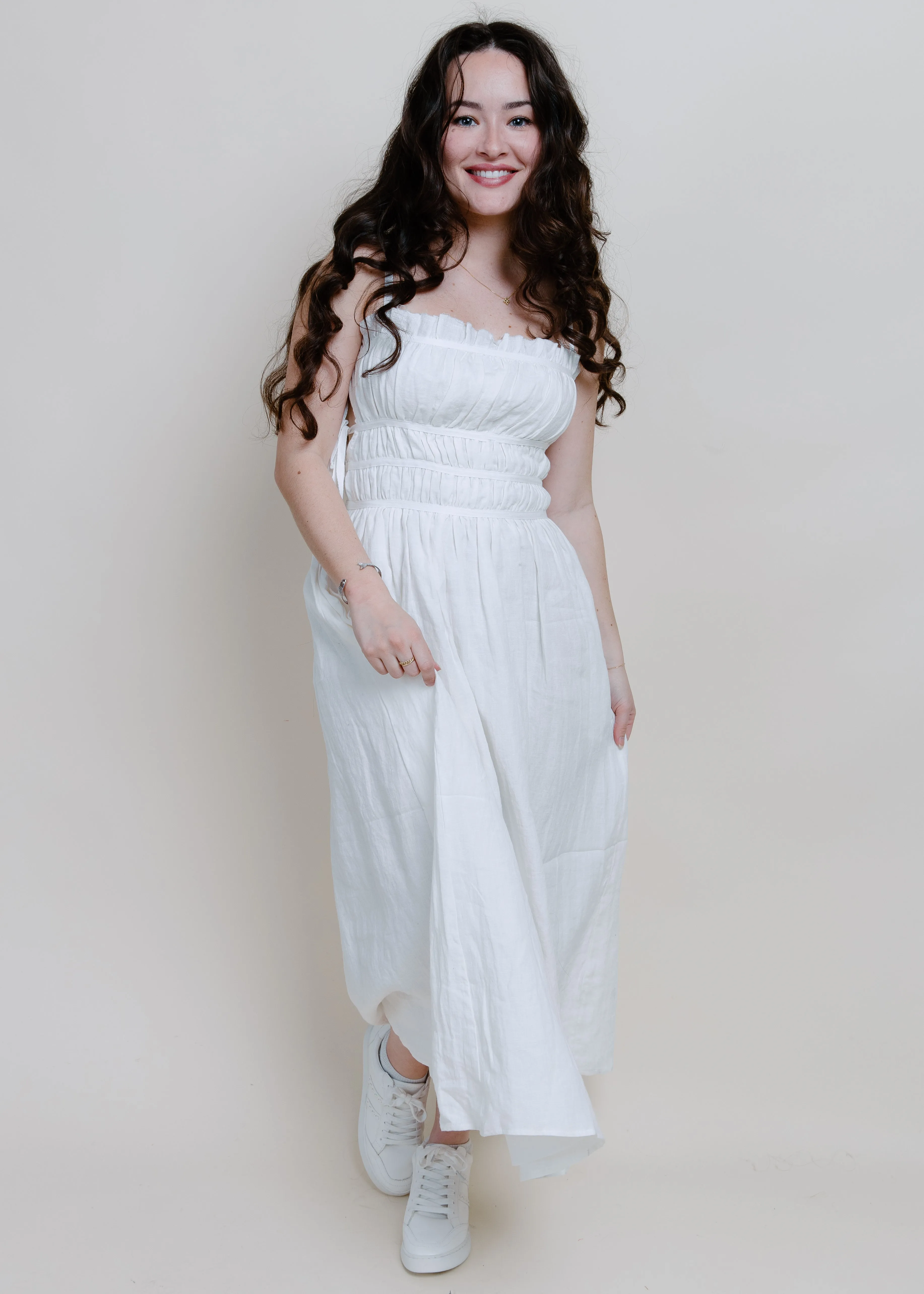 Gabrielle Midi Dress - Off White