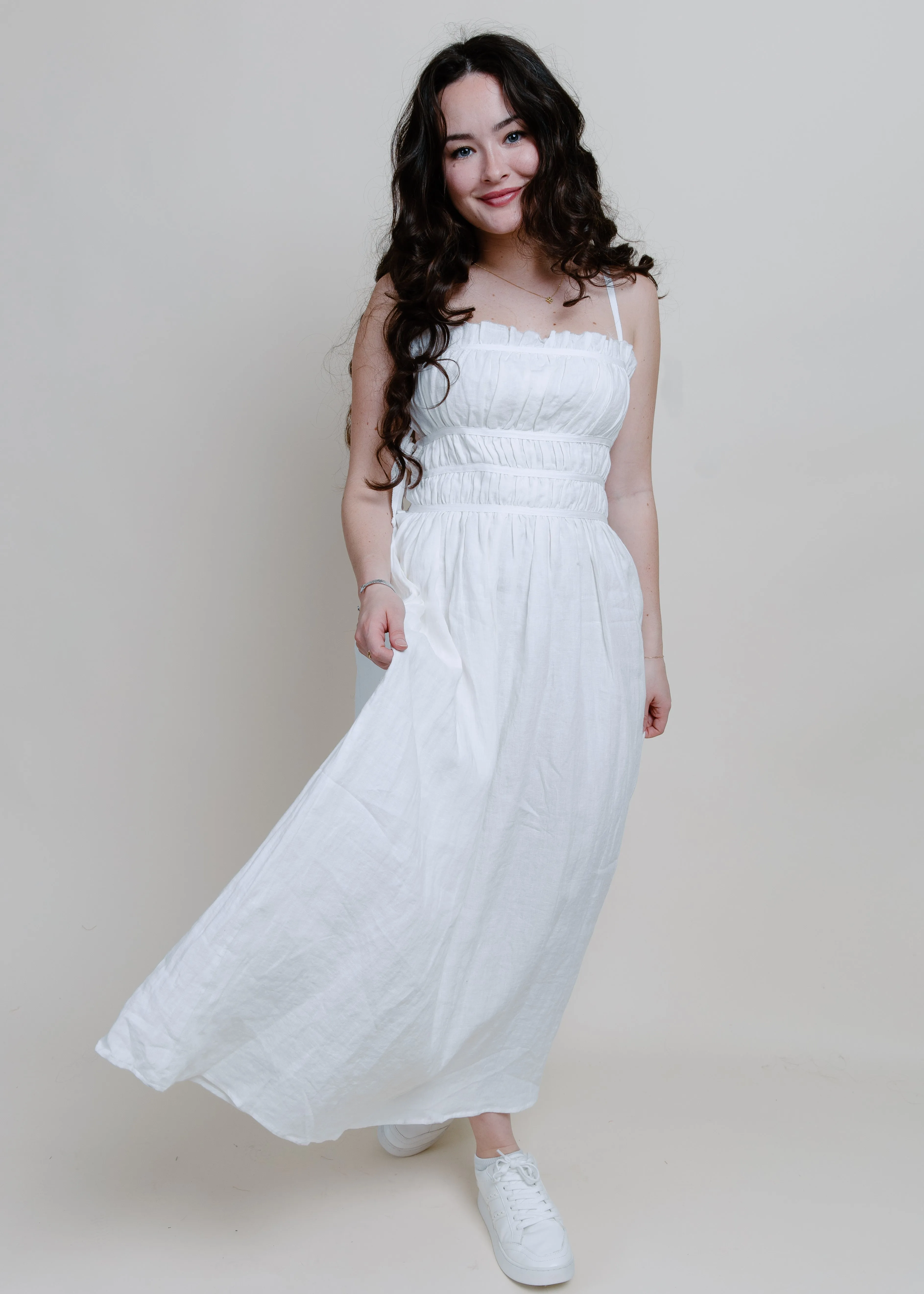 Gabrielle Midi Dress - Off White